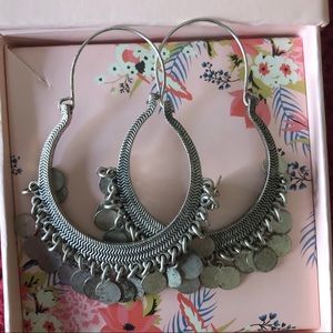 Silver dangling earrings